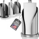 Toilet Paper Towel Holder, Stainless Steel Freestanding Bathroom Tissue Organizer, Rolls Storage Holder, Paper Towel Dispenser for Bathroom Kitchen (Grey I)