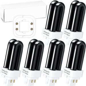 Bug Zapper Replacement UV Bulbs 41050 Replacement Bulbs Compatible with DynaTrap DT1050 DT1100 DT1250, 1/2 Acre Trap Replacement Bulb, 7W UV Light Ultraviolet Mosquito Killer Lamp(6 Packs)