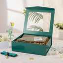 PACKQUEEN 5 Extra Large Magnetic Green Gift Boxes with Window 16.3x14.2x5In, 17 inches × 14.5 inches × 5.5 inches