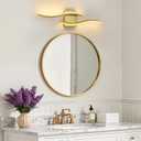 WOSHITU Gold LED Bathroom Vanity Lights: 23.6 Inch 24W Bathroom Lighting Fixtures Over Mirror 5CCT Dimmable 2700-5000K Vanity Lights Modern Bath Sconces Wall Light for Mirror Bedroom Living Room