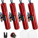 4 Pack Car Window Breaker and Seatbelt Cutter,Auto Rescue Tool,Safe Hammer Car Window Breaker for Land and Underwater,Window Breaker Tool for New Cars,Emergency Car Kit(Red)