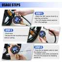 200 PSI Digital Tire Pressure Gauge  Heavy-Duty Air Pressure Gauge for Tires, Accurate Digital Tire Gauge with LED Backlight, 360 Swivel Chuck for Cars, Trucks, Motorcycles & RVs