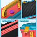 Travel Carrying Case for Nintendo Switch 2 & Accessories, All in One Protective Case, Hard Shell Cases with 12 Game Cards Slots, Waterproof Storage Organizer Box for Dock, Pro Controller-Orange&Blue