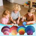 10Pcs 4-5 Sea Shells Natural Scallop for Crafts - DIY Jewelry Holder Large Painting Beach Decorations Ocean Themed Sea Party Wedding Shell Bowl