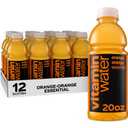 vitaminwater Essential Orange-Orange, Flavored Water Beverage, 20 fl oz Bottles, 12 Pack, Best By: 01/12/2026