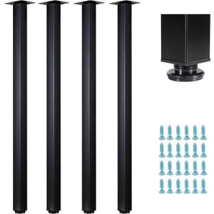WUHUANGKAKA 40" Square Office Table Furniture Leg,Adjustable Metal Furniture Legs,DIY Workbench,Casual Dining Table Coffee Table Legs ect, with Floor Protectors(Set of 4)