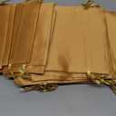6" x 9" Gold Satin Gift Bags, Jewelry Bags, Wedding Favor Drawstring Baby Shower Christmas 50 per Pack