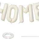 40 Inch Beige HOME Balloon for Housewarming Party Decorations, Large Cream New Home Welcome Balloon Letter Banner, Ivory White Sand Balloons Sign for Sweet House Warming Homecoming Party Decor