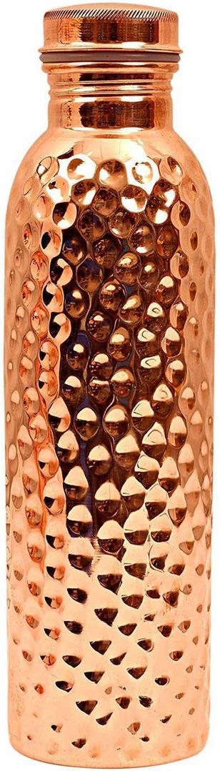 Pure Copper Hammered Water Bottle with Lid 900ML