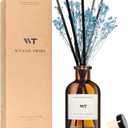 WEALD TRIBE Flower Reed Diffuser Set Cashmere Vanilla Scent for Bathroom Air Fresheners | 4.0 fl oz Essential Oils with Sticks Home Fragrance Defusers | House Bedroom Office Shelf Decor & Gift