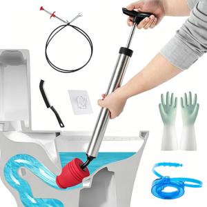 Toilet Plunger,Bathroom Plunger, High Pressure Toilet Auger,Powerful Air Drain Unclogger and Toilet Clog Remover, Toilet Plunger for Sinks and Clogged Pipes