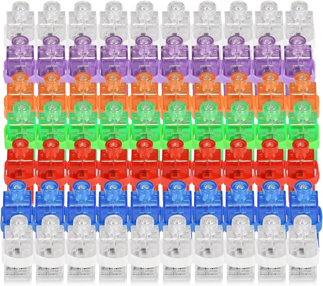 CALIFORNIA CADE ELECTRONIC Finger Lights, 100Pcs In 8 Colors Finger Flashlights for Kids Glow Party Favors Bulk, Led Finger Lights for Easter Back to School Classroom Prizes Halloween Christmas