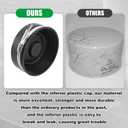 RULLINE 2PCS 5" Flexible PVC Cap with Stainless Steel Clamps Sewer Cleanout Cap Black PVC Pipe Cap