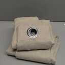 BGment Oatmeal Linen Curtains for Bedroom 63 Inch Length, No See Through Textured Privacy Window Drapes for Living Room Thick Curtain with Grommet Top Light Filtering, 2 Panels, Each 52 Inch Wide