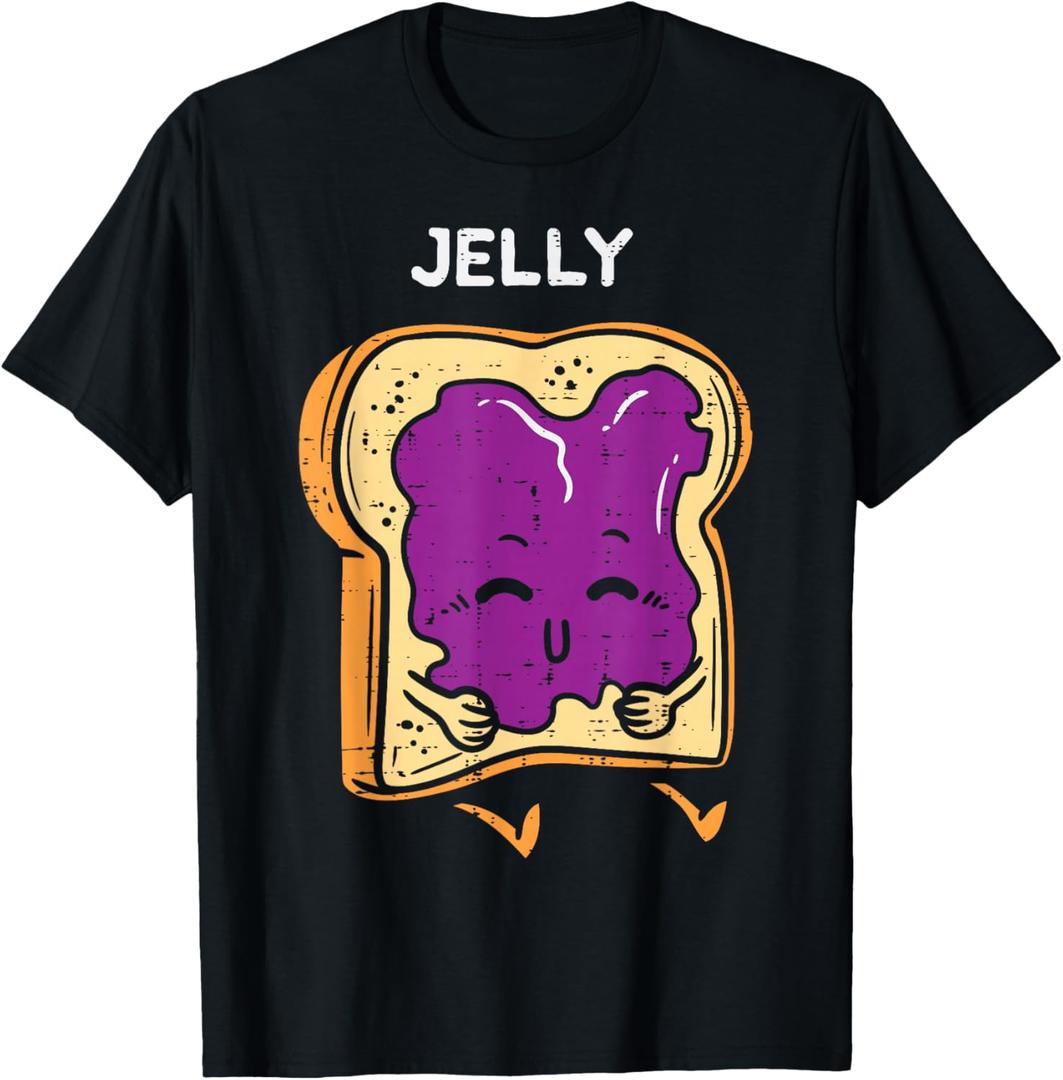 Jelly Toast Cute Matching Halloween Couples Him and Her T-Shirt, L