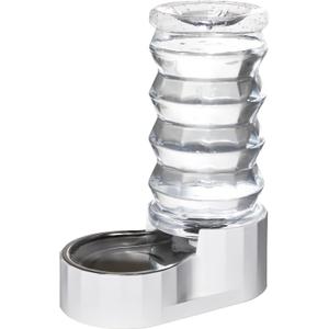 Sfozstra Automatic Pet Waterer, 8L Gravity Stainless Steel Water Dispenser,100% BPA-Free, Large Capacity Water Feeder for Cats and Small and Medium-Sized Dogs (White)