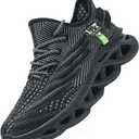 DLWKIPV Men Running Shoes Men's Tennis Shoes Lightweight Breathable Fashion Sneakers Non Slip Workout Gym Shoe for Running Black Size US 10