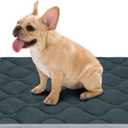 furrybaby Dog Bed Mat Flat Crate Mat with Anti-Slip Bottom Machine Washable Pet Kennel Pad for Dog Sleeping (M 30x19'', Grey Mat)