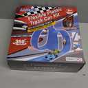 Plastic Flexible Race Car Track for Kids Toy with 20 Suction Cups & 8 Yellow Gasket Compatible with 4 Alloy Diecast 1:64 Cars Toys,13FT Rolls Up Portable Flex Track Racetrack Toy for 3 Up Years Old