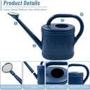 2 Gallon Watering Can, Outdoor Watering Can for Plants, Garden Water Can with Removable Long Spout and Stainless Steel Sprinkler Head, Large Water Can for Greenhouse (Dark Blue, 2 Gallon)