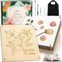 Aboofx Flower Press Kit, Craft Kits 11"x11" 10 Layers Wooden Flower Pressing Kit for Crafts Pressed Flowers and Plant for DIY Art, Preservation for Bookmark Frame Wedding Flower Drying