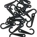 E-outstanding 500pcs Sock Display Hooks 1 3/4 Inch Plastic J-Hooks for Sock Hat Underwear Hanging, Black