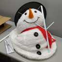 YULETIME 62-Inch Pre-Lit 3D Snowman, Pop-Up Lighted Christmas Snowman with 100 LED Warm White Lights