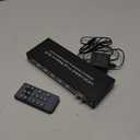 FERRISA 8K 4X2 HDMI Matrix 4 in 2 Out HDMI 2.1 Matrix HDMI Video Switcher Splitter +Optical & L/R Audio Output,Support 4K 120Hz,HDR10 HDCP2.3 Dol-by Vision Atmos SPDIF 5.1CH ARC CEC with IR Remote