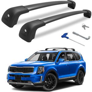 Roof Rack Cross Bars Fit for Kia Telluride 2019-2026 EX S SX SX-Prestige (Not for LX, X-Line, X-Pro), Aluminum Heavy Duty 300lbs Lockable Flush Roof Rails Crossbars for Rooftop Cargo Luggage