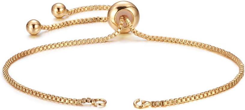 DanLingJewelry 20pcs Adjustable Slider Bracelet Slider Extender Chains with Ball Ends for Jewelry Making DIY 8 Inches(220mm)