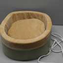 K&H Pet Products Heated Cat Bed for Indoor Cats, Dogs, and Pets - Round Walled Thermo-Kitty Bed with Removable Waterproof Cat Heating Pad, Machine Washable, MET Safety Listed - Small 16" Sage