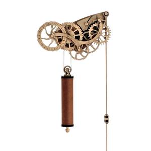 Abong Laser-Cut Mechanical Wooden Pendulum Clock - 3D Clock Puzzle Model Kit - DIY Wooden Clock Kit