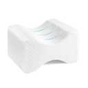 Memory Foam Knee Pillow, Sleeping Leg Pillow, for Side Sleepers & Pregnant Women - for Spinal Alignment, Relief Sciatica, Knee, Back, Leg & Hip Pain, with Washable Cover & Travel Bag, White