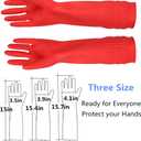 Rubber Cleaning Gloves Kitchen Dishwashing Glove 2-Pairs And Cleaning Cloth 2-Pack,Waterproof Reuseable.(Large)