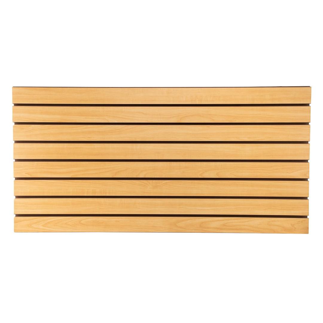 SSWBasics 4 ft x 2 ft Horizontal Maple Slatwall Easy Organizer Panels (24" H x 48" L) - Pack of 2 - Perfect for Retail Store, Garage Wall, and Craft Storage Organization