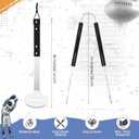 2 x Baderke 3 Pcs Christmas Football Grilling Gifts Set for Men Dad Grill BBQ Accessories Large Heavy Duty Stainless Steel Grill Utensil Spatula Tong with Bag for Football Lover Birthday Gift