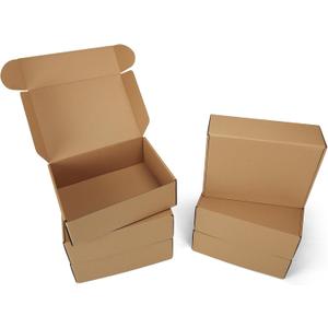 PHAREGE 12x9x4 inch Shipping Boxes 6 Pack Brown, Tab Lock Tuck Top Mailer Boxes for Packaging Small Business, Medium Cardboard Gift Boxes for Wrapping Mailing Present