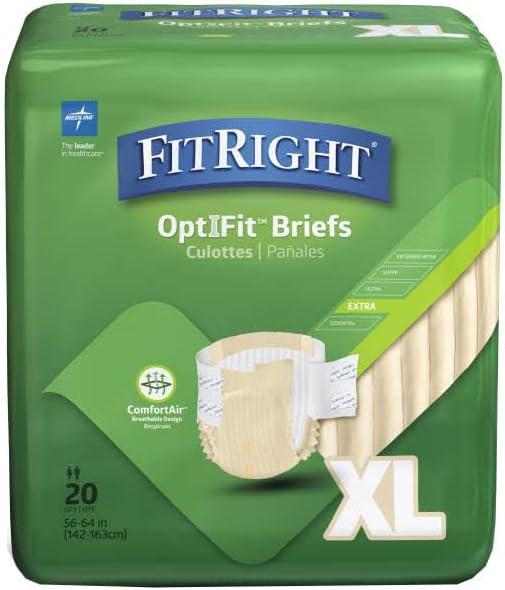 FitRight Extra Briefs (Pack of 80) Size: Extra Large