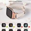 Minyee Leather Band Compatible with Fitbit Versa 2/Fitbit Versa/Versa Lite Bands Women, Slim Thin Dressy Designer Premium Leather Strap with C-Shape Metal Buckle for Versa 2 Smartwatch Accessories