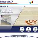 Windscreen4less 4' x 16' Retractable Sun Shade Canopy Cover Sliding Wave Shade Sail for Pergola Patio Deck Yard Gazebo Outdoor (Beige)