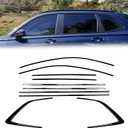 10PCS Window Molding Trim Strip Compatible with Honda CR-V CRV 2023 2024 2025 2026 Door Window Frame Cover Trim (Glossy Black Stainless Steels)