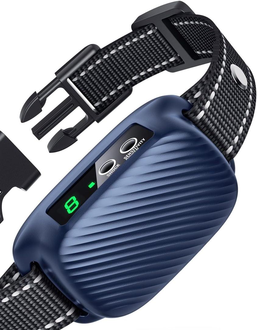 Auto Bark Collar with 8 Sensitivity for Large Medium Dogs, Rechargeable Anti Bark Collar-D5