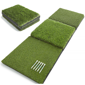 Victorem Golf Mat for Backyard - 17x39 Inch Unfolded, Durable Turf Mat for Indoor or Outdoor Golf Practice, Golf Hitting Mats with 50pcs. Wooden Tees - Golf Mats Practice Outdoor - Golf Practice Mat