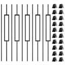 Sidasu 10 Pack Iron Balusters, 44" Hollow Stair Spindles with Swivel Shoes