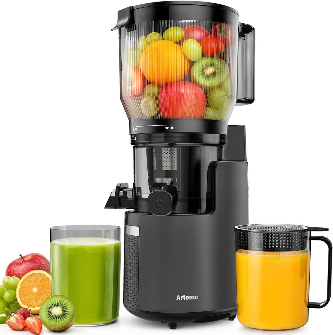 Artemo Cold Press Juicer 7.1" Large Feed Chute, 3-in-1 Cold Press Juicer