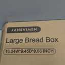 JANSNIMEN Bread Box for Kitchen Countertop, Large Bread Container Storage, Wooden Farmhouse Bread Box with Window Bread Holder