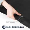 OmySalon 4'x5' - 1/2'' Thick Salon Anti Fatigue Mat for Hairstylist Standing, Barber Floor Matt with Circle Cut Out for Styling Chair, Hair Cutting Hairdressing Equipment, 4'x5'x1/2'' Black