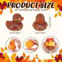 Lenwen 36 Pcs Thanksgiving Turkey Rubber Ducks Bulk 2 Inch Fall Duckies for Friendsgiving Thankful Dinner Party Activity Supplies Table Decorations