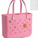 Large Sandproof Waterproof Beach Tote for Women, Travel Gym Pool Bag + Waterproof Pouch, Easy-Clean, Holds Towels Clothes ﻿