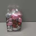 Ivenf Valentine's Day Decorations Heart Decor, 36 Pcs Red Silver Pink White Plastic Heart Tree Ornaments, Christmas Valentine Tree Decorations for The Home Wedding Dinner Gifts Table Tiered Tray Dcor